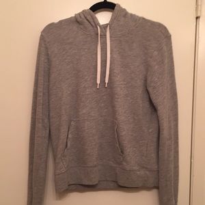 Thin light grey sweater with hood